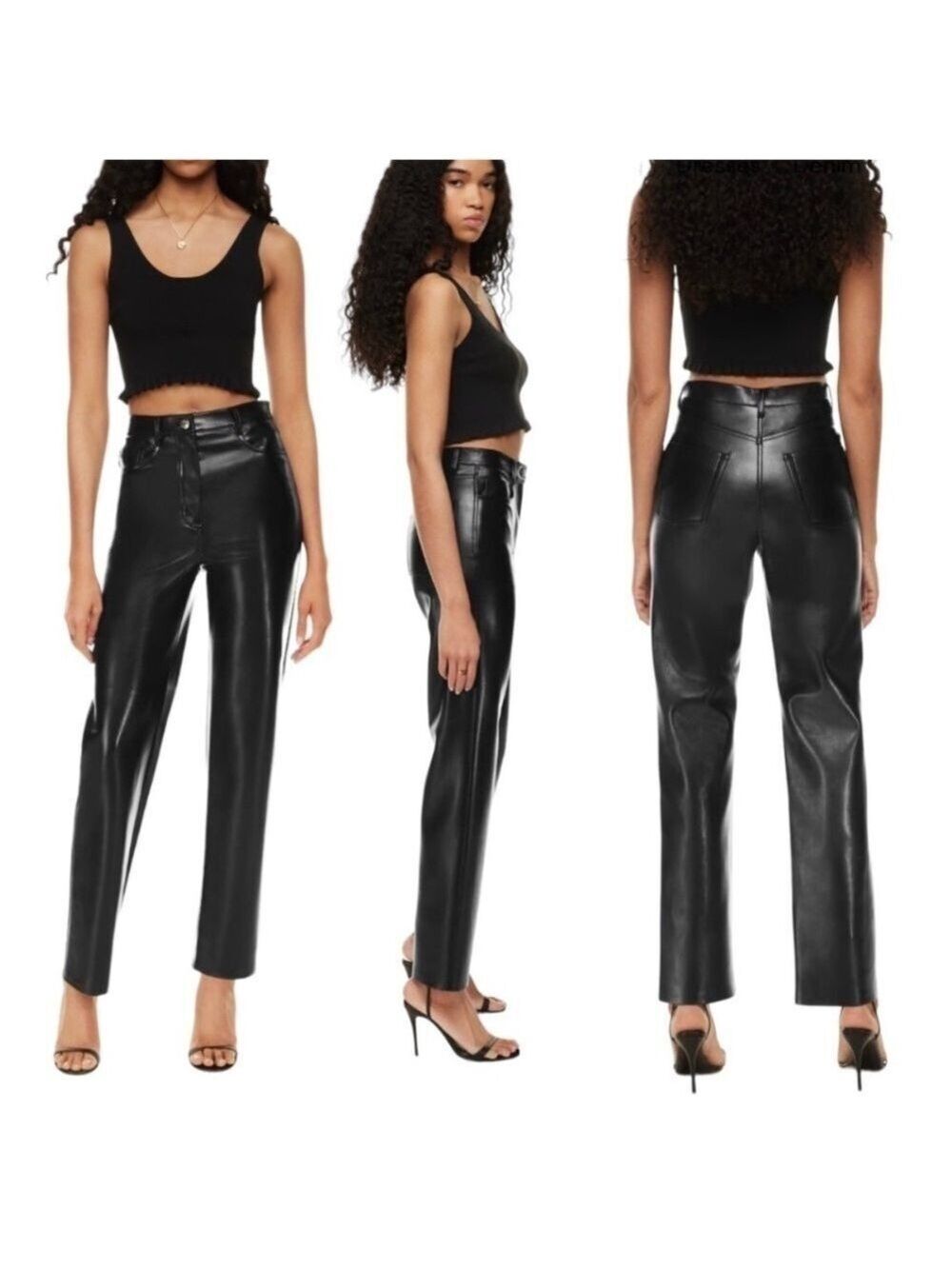 ARITZIA Wilfred ‘The Melina’ Vegan Super High Rise Straight Leg 5 Pocket Pants